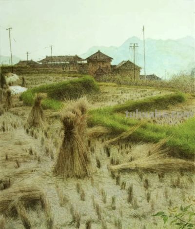 黔东南田间地头的风景，水彩画家王建彬作品赏 - 图画吧TUHUABA