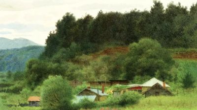 黔东南田间地头的风景，水彩画家王建彬作品赏 - 图画吧TUHUABA