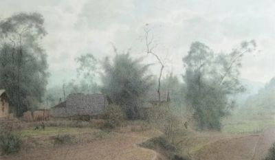 黔东南田间地头的风景，水彩画家王建彬作品赏 - 图画吧TUHUABA