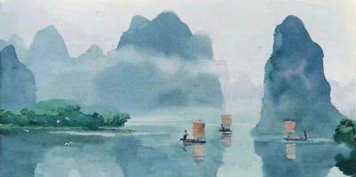 名家作品欣赏|古元水彩风景20幅 - 图画吧TUHUABA