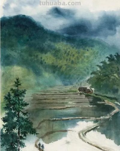 名家作品欣赏|古元水彩风景20幅 - 图画吧TUHUABA