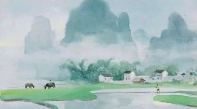 名家作品欣赏|古元水彩风景20幅 - 图画吧TUHUABA