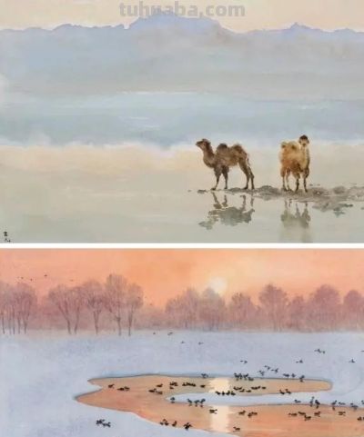 名家作品欣赏|古元水彩风景20幅 - 图画吧TUHUABA