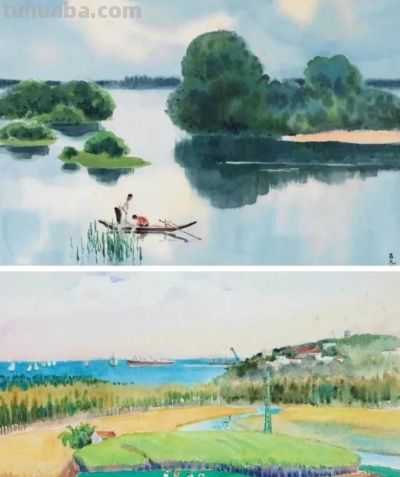 名家作品欣赏|古元水彩风景20幅 - 图画吧TUHUABA