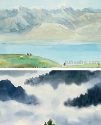 名家作品欣赏|古元水彩风景20幅 - 图画吧TUHUABA