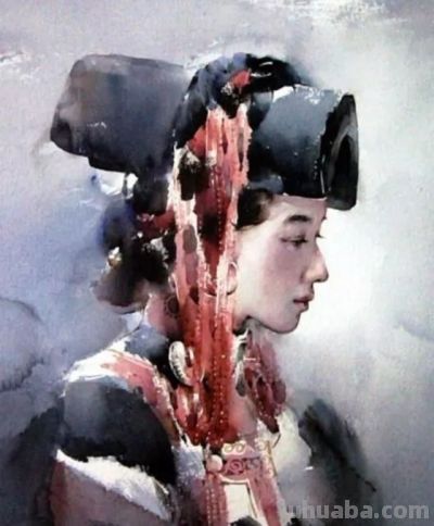 一组漂亮的水彩画，唯美民族风情！ - 图画吧TUHUABA