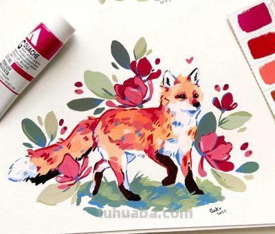 水彩小动物 - 图画吧TUHUABA