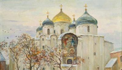 20幅 苏联画家的冬季风景油画 - 图画吧TUHUABA