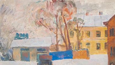 20幅 苏联画家的冬季风景油画 - 图画吧TUHUABA