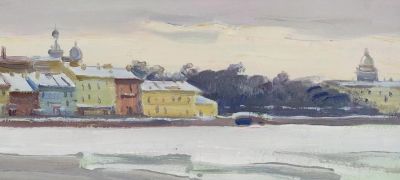 20幅 苏联画家的冬季风景油画 - 图画吧TUHUABA