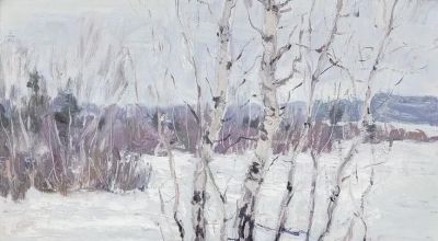 20幅 苏联画家的冬季风景油画 - 图画吧TUHUABA