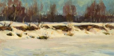 20幅 苏联画家的冬季风景油画 - 图画吧TUHUABA