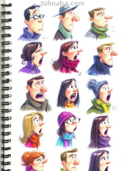 表情包丨北纬29度人物表情速写头像分享 - 图画吧TUHUABA