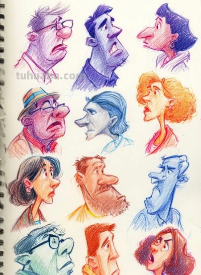 表情包丨北纬29度人物表情速写头像分享 - 图画吧TUHUABA