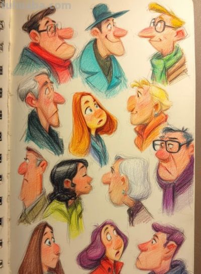 表情包丨北纬29度人物表情速写头像分享 - 图画吧TUHUABA