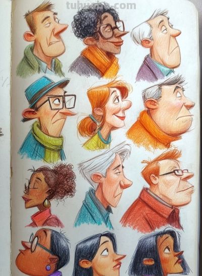 表情包丨北纬29度人物表情速写头像分享 - 图画吧TUHUABA