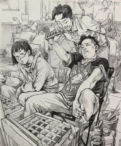 速写场景作品参考 - 图画吧TUHUABA