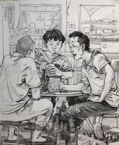 速写场景作品参考 - 图画吧TUHUABA