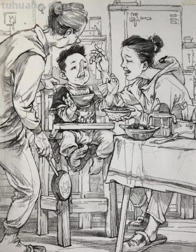 速写场景作品参考 - 图画吧TUHUABA