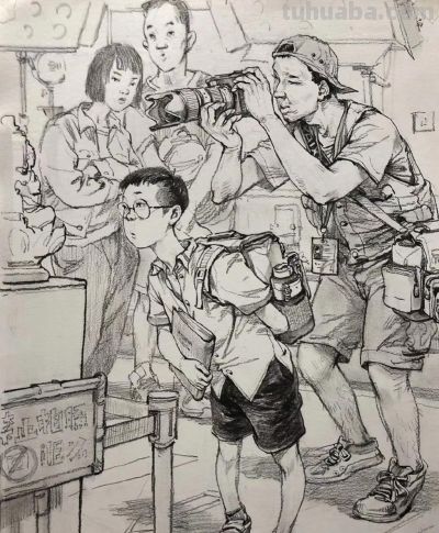 速写场景作品参考 - 图画吧TUHUABA