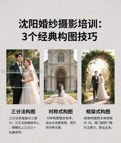 沈阳婚纱摄影培训,摄影新手入门,构图技巧教程,婚纱照拍摄方法 - 图画吧TUHUABA