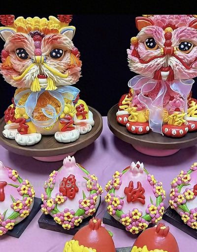 面团变醒狮！手艺人把花馍玩成艺术品，传统民俗潮到起飞 - 今日头条