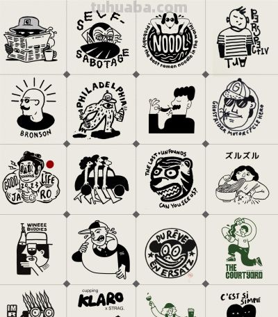 谁懂！黑白简笔画风的卡通logo真的太戳了 - 今日头条