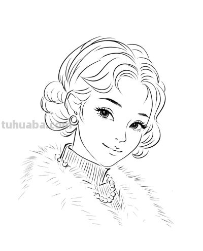 自在小画玉七七简笔画头像分享 - 图画吧TUHUABA