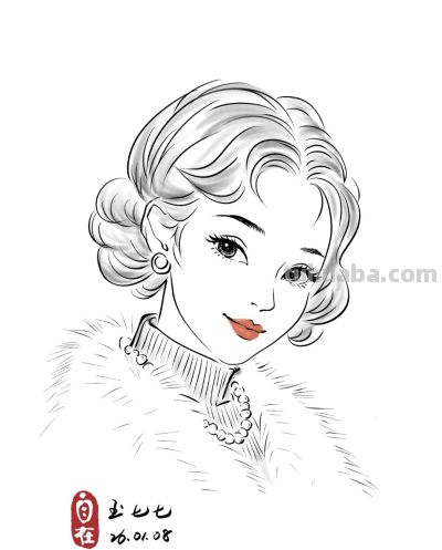 自在小画玉七七简笔画头像分享 - 图画吧TUHUABA