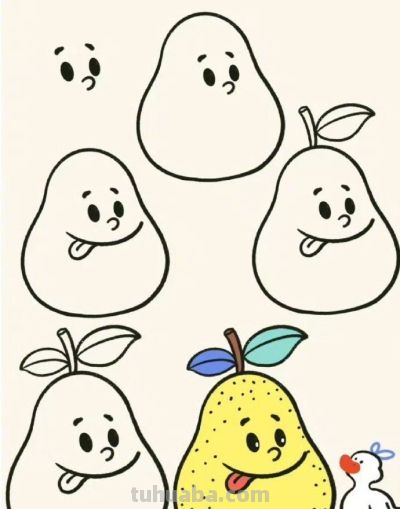 简笔画｜陪孩子简单好学的画画游戏 - 图画吧TUHUABA