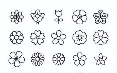 太实用了！100例花卉简笔画线稿 - 图画吧TUHUABA