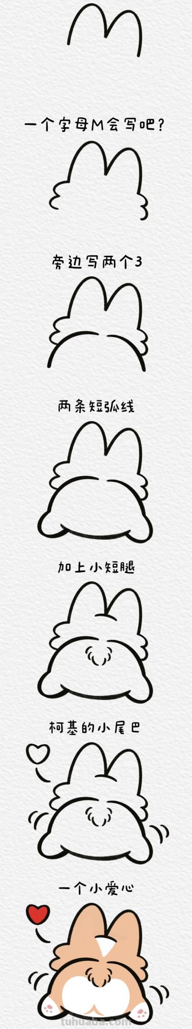 30个小动物简笔画教程合集，一学就会 - 图画吧TUHUABA