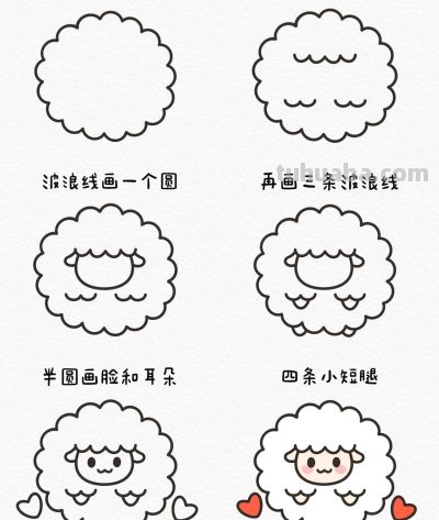 30个小动物简笔画教程合集，一学就会 - 图画吧TUHUABA