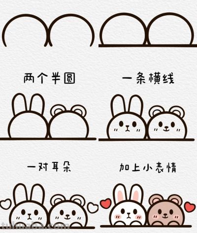 30个小动物简笔画教程合集，一学就会 - 图画吧TUHUABA