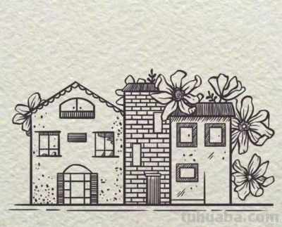 简笔画小房子~收藏备用~ - 图画吧TUHUABA