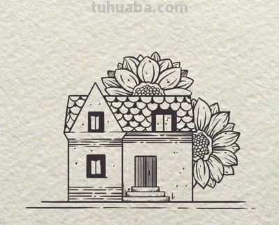 简笔画小房子~收藏备用~ - 图画吧TUHUABA