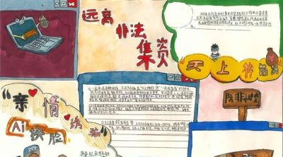 “抄防非知识·绘幸福天心”手抄报优秀作品展示 - 图画吧TUHUABA