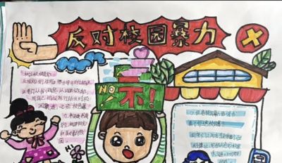 重拳出击，预防欺凌手抄报来一波，几十张随你挑选！ - 图画吧TUHUABA