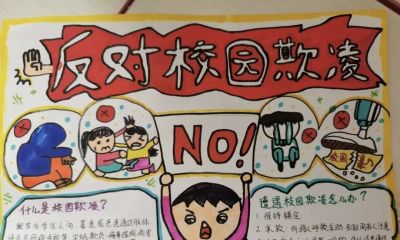 重拳出击，预防欺凌手抄报来一波，几十张随你挑选！ - 图画吧TUHUABA