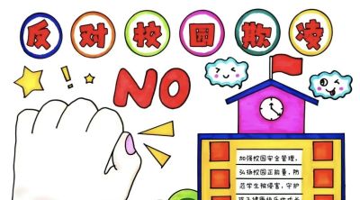 重拳出击，预防欺凌手抄报来一波，几十张随你挑选！ - 图画吧TUHUABA