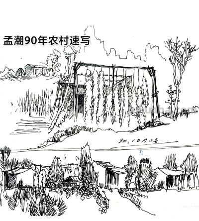 孟潮 ||速写作品欣赏 - 图画吧TUHUABA