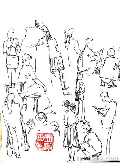 孟潮 ||速写作品欣赏 - 图画吧TUHUABA