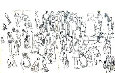 孟潮 ||速写作品欣赏 - 图画吧TUHUABA