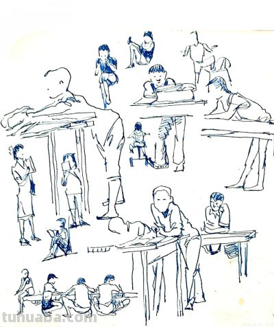 孟潮 ||速写作品欣赏 - 图画吧TUHUABA