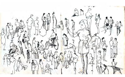 孟潮 ||速写作品欣赏 - 图画吧TUHUABA