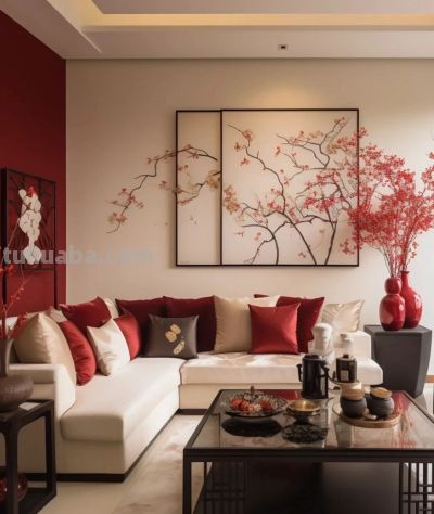 软装知识：装修主题色彩之“红色”的运用 - 图画吧TUHUABA
