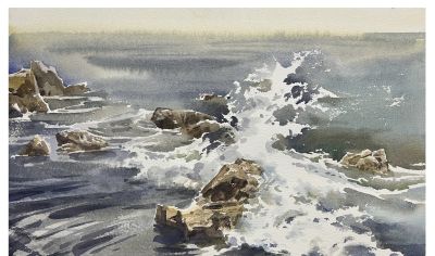 邓小山2025水彩写生新作亮相：古桥、老树、城墙里的诗意中国 - 图画吧TUHUABA