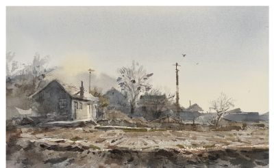 邓小山2025水彩写生新作亮相：古桥、老树、城墙里的诗意中国 - 图画吧TUHUABA