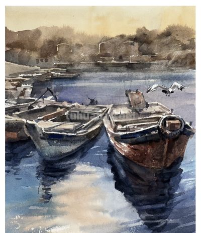 邓小山2025水彩写生新作亮相：古桥、老树、城墙里的诗意中国 - 图画吧TUHUABA