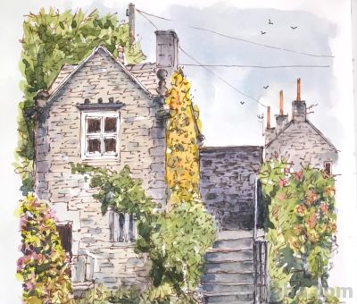 “烟火气”的路人水彩速写，非常的喜欢 - 图画吧TUHUABA